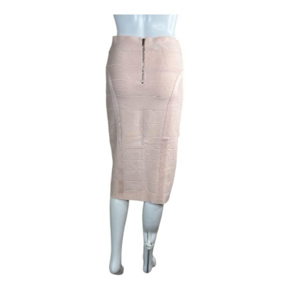 Bebe Blush Pink High Waisted Midi Bandage Pencil Skirt Sz. Medium - Picture 4 of 4